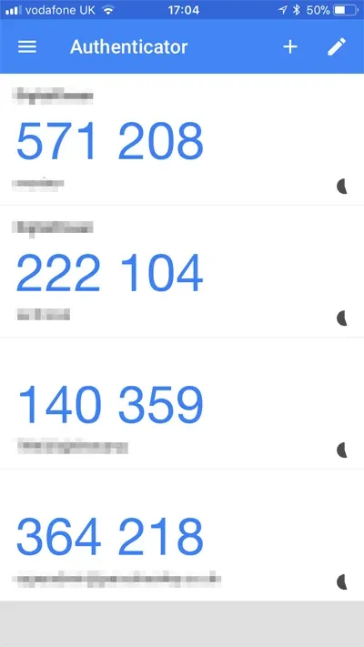 Kod jednorazowy wygenerowany w aplikacji Google Authenticator